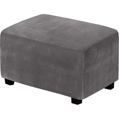 ‎C/N C / N Osmaņu Slipcover Stretch Stool Cover Taisnstūra Velvet Stool Cover Ottoman Square Cover Stool Cover Stool Cover Grey