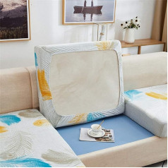 ‎Sylc Dīvāna sēdekļa spilvenu pārvalki Dīvāna spilvenu pārvalki Stretch Couch Cushion Covers Stretch aizvietošana vienvietīgam spilvenam (gaiši pelēks, 4 sēdvietas)