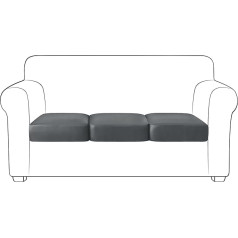 ‎Yates Home Yates Home PU ādas dīvāna spilvens Slipcover Ūdensizturīgs elastīgs elastīgs krēsls Camper Van sēdekļu pārvalki Loveseat dīvāns Dīvāna mēbeļu aizsargs Slipcover dīvāna nomaiņai Dzīvojamā istaba (3 gabali, gaiši pelēks