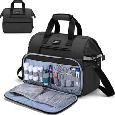 CURMIO medicininis krepšys, pirmosios pagalbos rinkinio laikymo krepšys, krepšys medicinos studentui, slaugytojui, pirmosios pagalbos rinkiniui, avarinis krepšys kelionėms (laukiantis patento), juodas