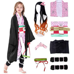 Heionia 9 gabali Anime Cosplay kostīms ar parūku Meiteņu Halloween karnevāla kostīms Kimono parūka (150)