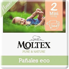 Moltex Pure & Nature Ekoloģiskās autiņbiksītes 2. izmērs (3-6 kg) - 144 autiņbiksītes, iepakojums var atšķirties