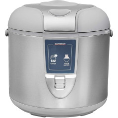 Gastroback 42518 Design Reiskocher Pro, Abschaltautomatik, Warmhalte-Funktion, 5 Liter, antihaftbeschichtet, 700 Watt, Rostfreier Stahl, 5 liters, Silber