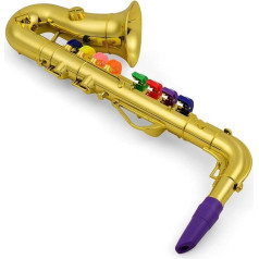 SUICRA-Saxophone Saxophone Kids Musical Wind Instruments ABS Gold Saxophone with Colored Keys