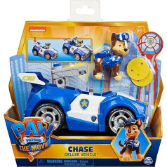 PAW Patrol, Chase's Deluxe Basic Vehicle from the Movie with Pup Figure, Toy Car, no 3 gadiem