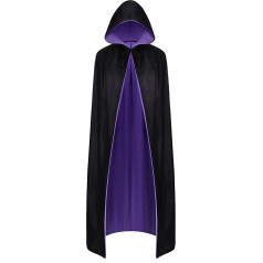 Regenboog Reversible Cape sievietēm Stand Collar Cape bērniem Melns un sarkans apmetnis ar kapuci Violeta Cape Halloween Ziemassvētku kostīms