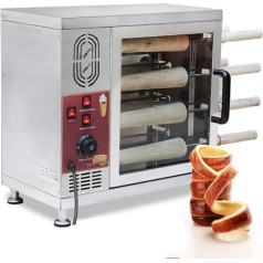 Kommerzieller Kamin-Kuchen-Maschinenofen, 3000 W elektrische Toastermaschine mit 16-teiliger Walze, Kamin-Brötchen-Grillmaschine für Restaurant, Zuhause, Küche, Snackbar