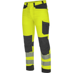 WÜRTH MODYF Hi-Vis bikses Fluo EN 20471 - Profesionālas darba bikses vīriešiem - Hi-Vis bikses ar kabatām ceļgalu aizsardzībai - izmēri 24-118 dzeltenā krāsā un citās krāsās