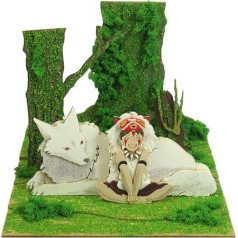 Sankei Studio Ghibli mini princese Mononoke Hime San un savvaļas suns MP07-45 papīra formāta darbiņš