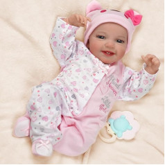 BABESIDE Reborn Baby Dolls Lifelike 20 collu reālistiskas bērnu lelles Soft Body Real Life jaundzimušo bērnu lelle meitene skaista pamošanās ar dāvanu kastīti bērniem dzimšanas dienu kolekcijai