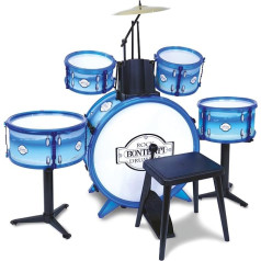 Bontempi – 51 4831 – Akku Rock Drummer 5 Trommeln, 514831, weiß Blau