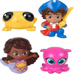 Fisher-Price Santiago of The Seas Pirate Bath Squirters rotaļlieta ar Santiago Kiko Lorelai un Sesiliju pirmsskolas vecuma bērniem no 3 gadu vecuma.