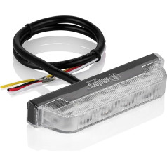 Raptors LED Technik Slim LED priekšējais bākuguns ECE R65 apstiprinājums Ārkārtīgi plakana 1,2 cm garuma brīdinājuma gaisma avārijas transportlīdzekļiem vai celtniecības transportlīdzekļiem (zila, 4-LED)