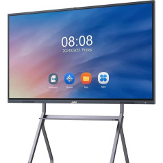 JAV Smart Board, 65'' 4K UHD interaktīvā baltā tāfele, digitālā skārienjutīgā ekrāna tāfele uzņēmējdarbībai, izturīga lietotņu ekosistēma izglītībai (iekļauts sienas stiprinājums)