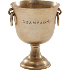 FineBuy Champagne Cooler 28.5 x 37.5 x 28.5 cm Aluminium Solid Champagne Cooler Large Bottle Cooler Drinks Cooler Table Cooler for Champagne - Wine - Champagne