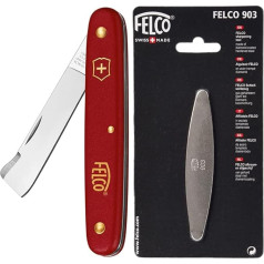 FELCO 3.90 20 Oculier / griešanas nazis (Rožu nazis 10 cm, labās rokas nazis, daudzfunkcionāls nazis, ar mizas pacēlāju, ar nerūsējošā tērauda asmeni)