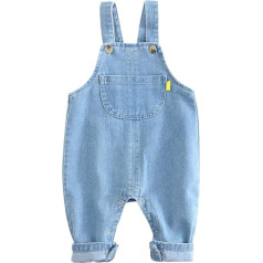 Panegy Bērnu džinsa kombinezoni mazulim Slim Cute Denim Dungarees Biksīšu kombinezoni Jumpsuit Mazgāts kokvilnas džinsa kombinezoni 0-3 gadi