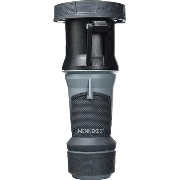 Mennekes (Company) 14213 Power Top Xtra savienotājs ar gumijotu laukumu un mīkstiem kontaktiem, IP 67 aizsardzība, 7 stundu zemējuma pozīcija, 5 pole, 63 A, 500 V, melns