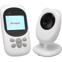 Jectse Baby Monitor White Baby Camera 2-Way Intercom 2,4 collu portatīva, viegli lietojama 100-240V (ES kontaktdakša)