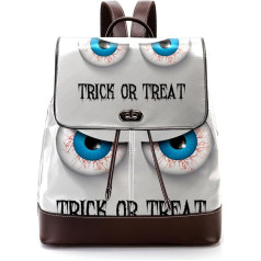 Personalizētas skolas somas, grāmatu somas pusaudžiem Trick Or Treat Halloween fons ar ļaunām acīm, daudzkrāsains, 27x12.3x32cm, mugursomas mugursomas