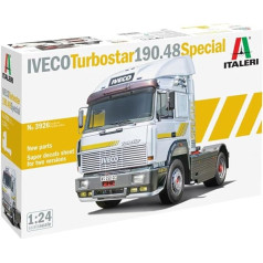 Italeri 3926S - 1:24 Iveco Turbostar 190.48 Special, Celtniecības modelis, Komplekts, Stāvmodeļu būve, Amatniecība, Hobijs, Līmēšana, Plastmasas komplekts, Detalizēts melns