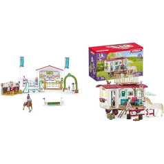 SCHLEICH 42440 Draudzības turnīrs bērniem vecumā no 5 līdz 12 gadiem, Zirgu kluba rotaļu komplekts & 42593 Zirgu kluba treileris slepenām kluba sanāksmēm