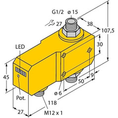 6870669-FCI-D15A4P-AP8X-H1141,Strömungsüberwachung Inline-Sensor