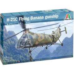 Italeri 2774S 1:48 H-21C Flying Banana Gunship, Precīza replika, Celtniecība, Amatniecība, Hobijs, Līmēšana, Plastmasas komplekts, Montāža