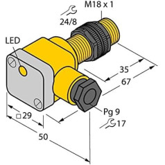 40361 - NI10-P18SK-Y1X, Induktiver sensors KEMA 02 ATEX 1090X