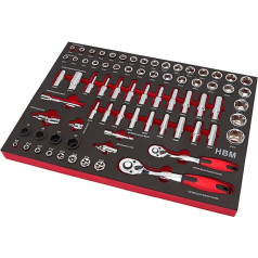 HBM Professional 74-Piece 3/8