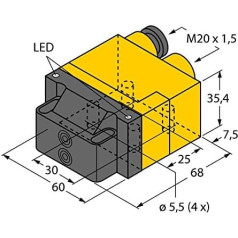 4290004 - NI4-DSU26TC-2ADZ30X2, Induktīvo papildu sensoru, kas paredzēts skārienjūtīgajām ierīcēm