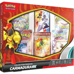 Pokémon TCG: Premium Collection Carmadura-ex (6 papildpaketi un 2 spīdošas promo kartes)