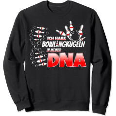 Funny bowling bowling balls gift cone sweatshirt, black, s