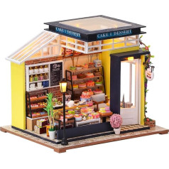 AONGAN DIY Miniature Dollhouse Kit - Tiny House Kit, amatniecības Mini House Making Kit ar mēbelēm, amatniecības dāvanas / mājas apdare ģimenei (būt ar jums.bakery)