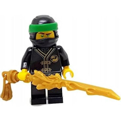 Lego Ninjago minifigūriņa - Lloyd Black Wu-Cru Training Gi Limited Edition folijas iepakojums (ar pūķa zobenu un ķiveri)