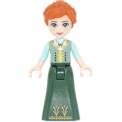 LEGO Frozen Anna ar tumši zaļu kronēšanas kleitu Mini figūriņa