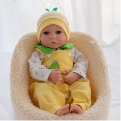 JUYOUYI Lifelike Reborn Baby Dolls - 18 colių realistiškos naujagimių lėlės mergaitės Svertinė vinilo kūno lėlė su dovanų rinkiniu vaikams nuo 3 metų amžiaus