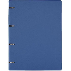 Gredzenveida iesiešanas blociņš A4 Executive Organiser Refillble Planner Round Rings Leather Cover Notebook Blue