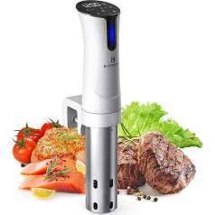 Sous Vide Garer, BLITZHOME Sous Vide Stick 1100W Berührungssteuerung mit Präziser Temperatureinstellung 25℃ bis 92,5℃ in 0,1℃ Schritten, Timer, Edelstahl Präzisions Tauchzirkulationsgerät, Rezepten