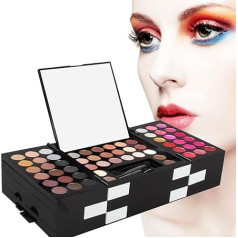 142 Colours Makeup Set, Cosmetics Make-Up Cassette, Cosmetic Eyeshadow Palette, with Concealer, Face Powder, Blush, Lipstick, Eyebrow Powder and Eyeliner