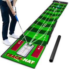 SAPLIZE Golf-Putting-Matte, 3 Modelle erhältlich, 50,8 cm x 3 m, grüne Matte mit rutschfester Unterseite, Golf-Übungsmatte für drinnen und draußen