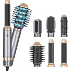 6 in 1 matu veidotājs Air Styler ar karstā gaisa suku matu žāvētājs, 30 mm matu cirtas gludeklis ar gaisu, piešķir matiem apjomu, iztaisno, cirtas un izžāvē sausus matus (nevar savīt)