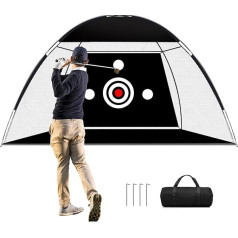 LaiEr Golf Übungsnetz Schlagnetz 10x7ft Hinterhof Übungsnetz Reichweite Ziellayout, Golf Schlag Assist Net Outdoor/Indoor Faltbare Netz Käfig Übungsnetz Zelt Golf Training Ausrüst