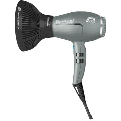 Parlux Digitalyon Glitter Grey with MagicSense Diffuser. Professional digital hair dryer with negative ions. Very light and powerful. Made in Italy