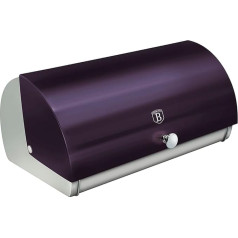 Berlinger Haus Purple Eclipse Bin для хлеба, сдвижная крышка, контейнер для хранения хлеба и кондитерских изделий, нержавеющая сталь, коробка для хлеба, со