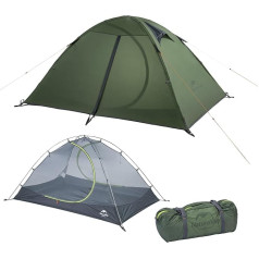 Naturehike Ultralight telts 1-2 personām Kompakta kupola telts 3-4 sezonām Pārnēsājamās kempinga pārgājienu teltis Ātra uzstādīšana Vēja un lietus aizsardzība Divpusēja durvju atvēršana