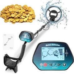 SEAAN Metal Detector, Lightweight Waterproof Professional Metal Detectors with LCD Screen, Metal Detector for Kids, Adjustable Length, 25cm Depth Detectable, 3 Modes