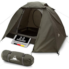 WANDERFALKE® Zelt 2-3 Personen wasserdicht, Ultraleicht & kleines Packmaß - Outdoor Zelte für Camping, Trekking, Bikepacking, Angeln, Festival UVM. - Perfekt für warme & kalte Tage