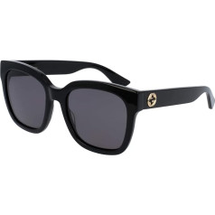 Gucci Damen GG0034S 001 Sonnenbrille, Schwarz (Black/Grey), 54