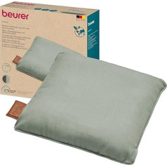 Beurer MG 139 Akku-Massagekissen mit Wärmefunktion, kabelloses Shiatsu-Massagekissen, zuschaltbare Wärme, hergestelltus recyceltem Material, Maschinenwaschbar, Abschaltautomatik, 40 x 40 cm, Mint